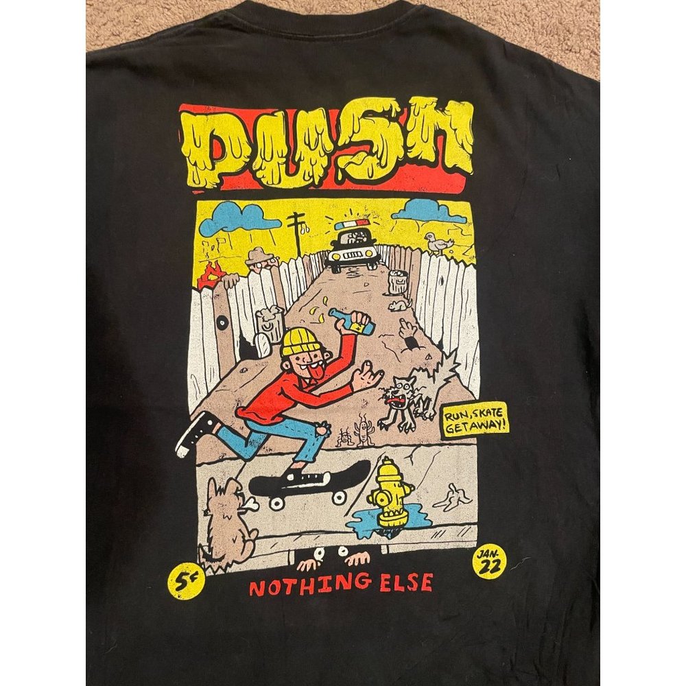 Rare Empyre Skate Shirt Push Nothing else Mullet Tee Funny